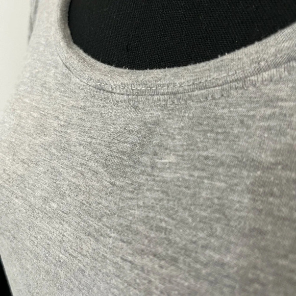 ZENANA PREMIUM L 3/4 sleeve Gray Tunic with Lace Trim - Picture 3 of 9